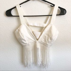 Fringe Caged Crop Top